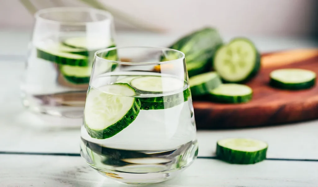 Cucumber water for detoxification